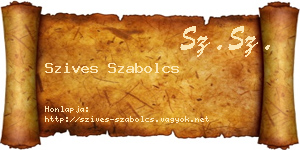 Szives Szabolcs névjegykártya